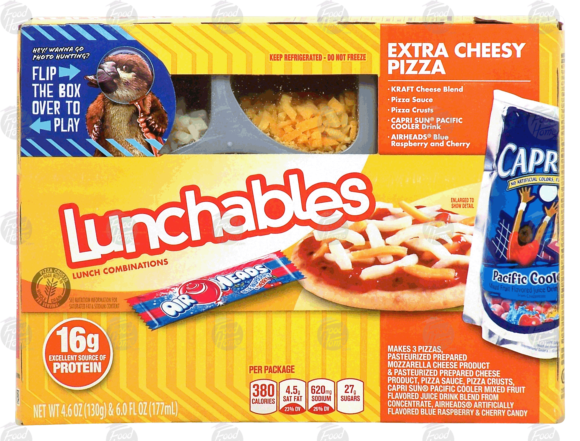 Oscar Mayer Lunchables lunch combinations, extra cheesy pizza, 4.6 oz & 6 fl oz Full-Size Picture